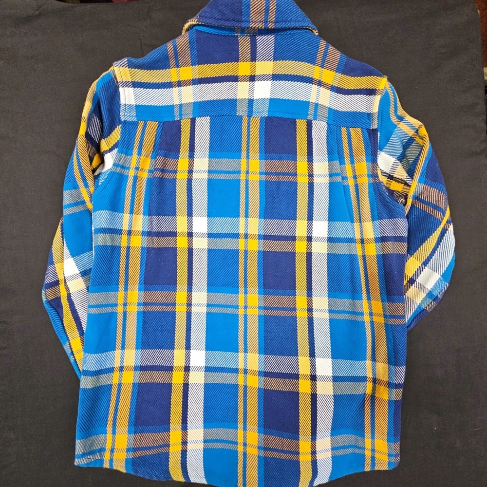 Outerknown Blanket Shirt M Blue Wave Ventana Plaid Organic Cotton Shacket NWOT - Picture 3 of 10